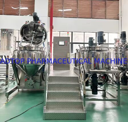 गर्म बिक्री उच्च गुणवत्ता वाले पीएलसी नियंत्रित वैक्यूम अल्ट्रासोनिक स्टेनलेस स्टील कॉस्मेटिक फेस क्रीम त्वचा देखभाल एमुल्सिफायर मशीन