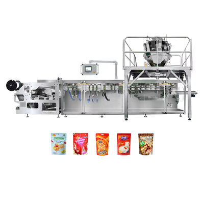 अच्छा मूल्य Premade Pouch Stand Up Doypack Granule Nuts Multihead Weigher Automatic Horizontal multifunctional packaging machine ऑनलाइन